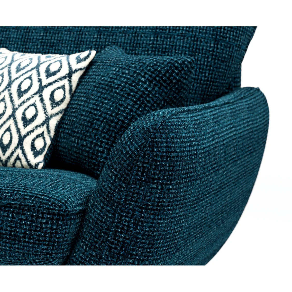 Palma Teal Chenille Fabric Love Chair – image 5