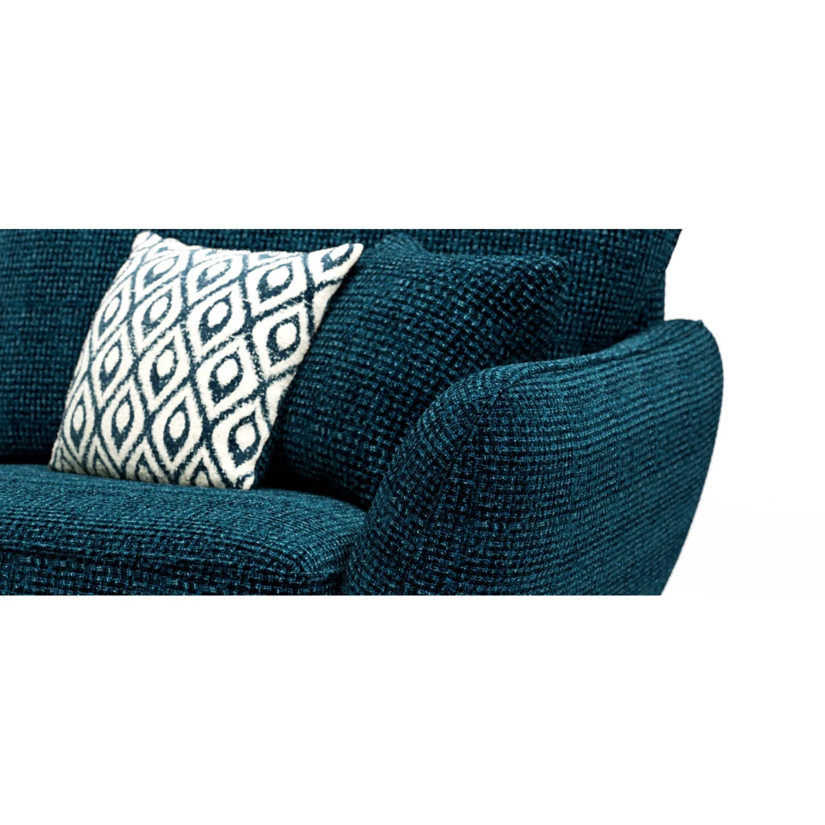 Palma Teal Chenille Fabric Love Chair – image 10
