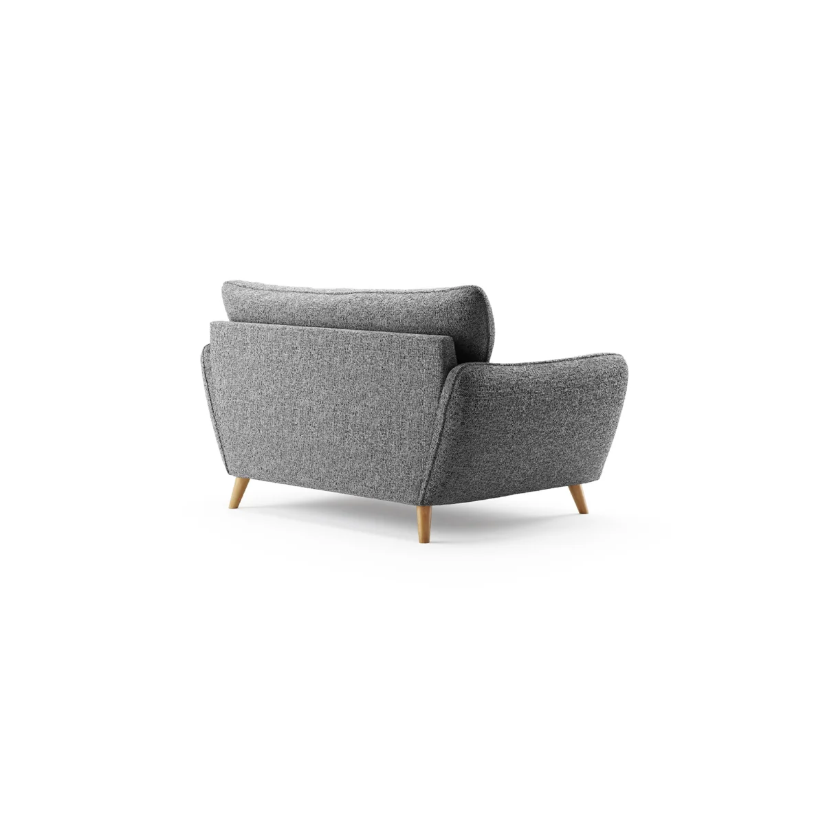 Palma Charcoal Chenille Fabric Love Chair – image 3