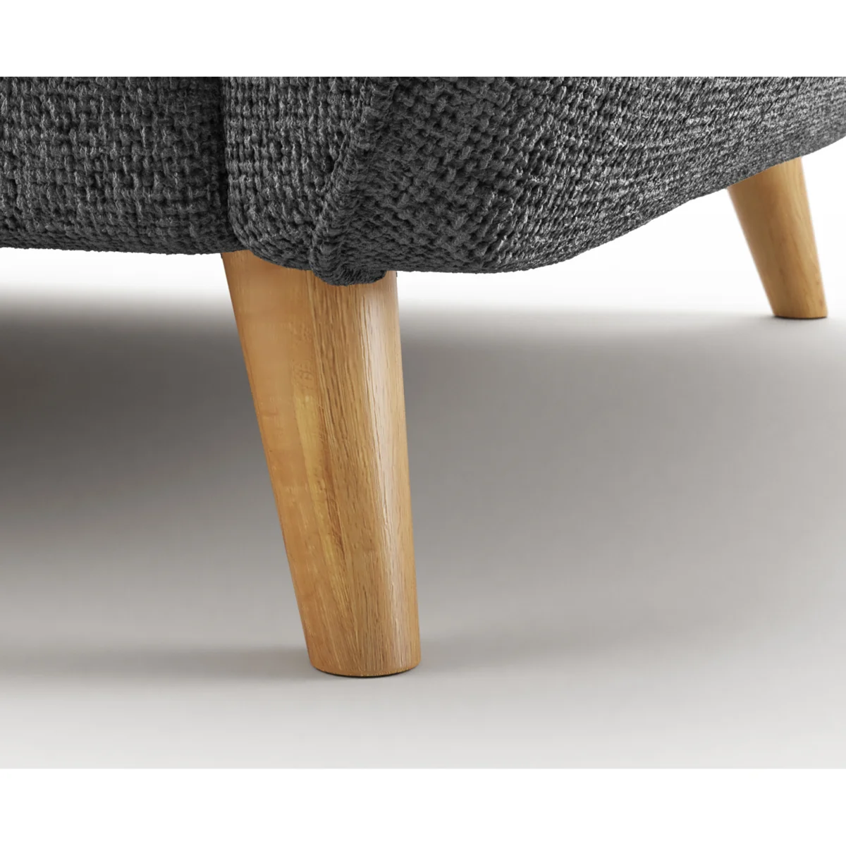 Palma Charcoal Chenille Fabric Love Chair – image 4