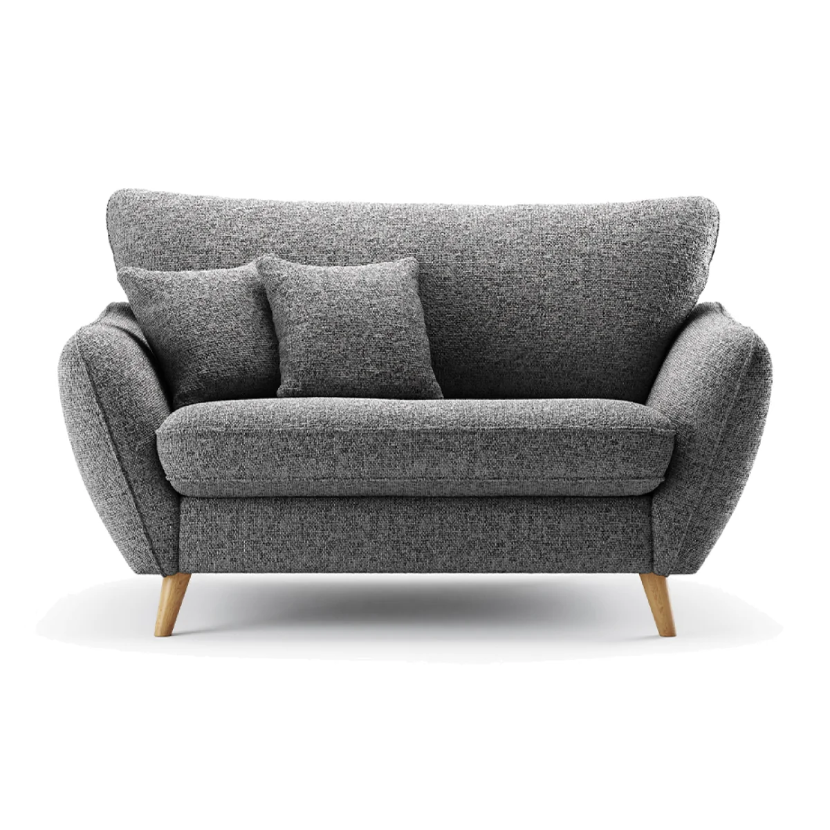 Palma Charcoal Chenille Fabric Love Chair – image 1