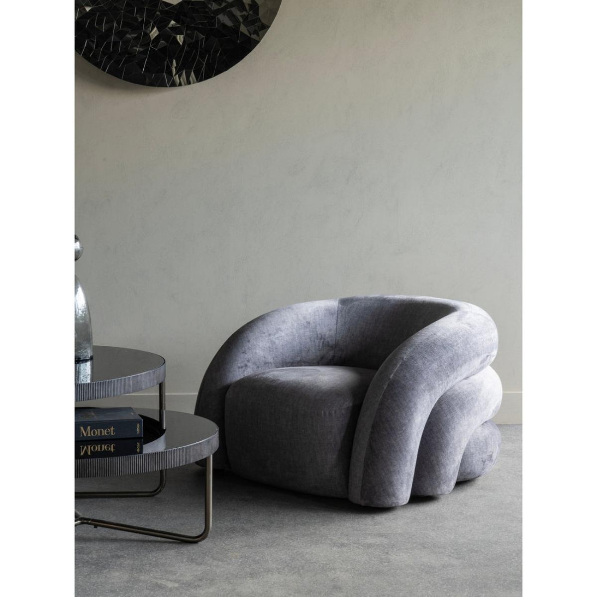 Libra Interiors Casa Curved Snug Chair Grey – image 4