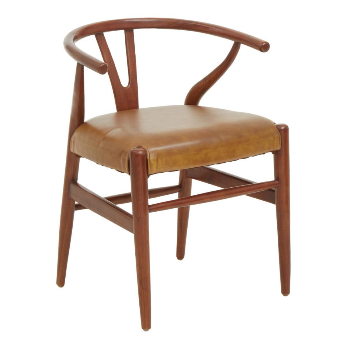 Olivia's Kendri Accent Chair in Brown Leather – image 2