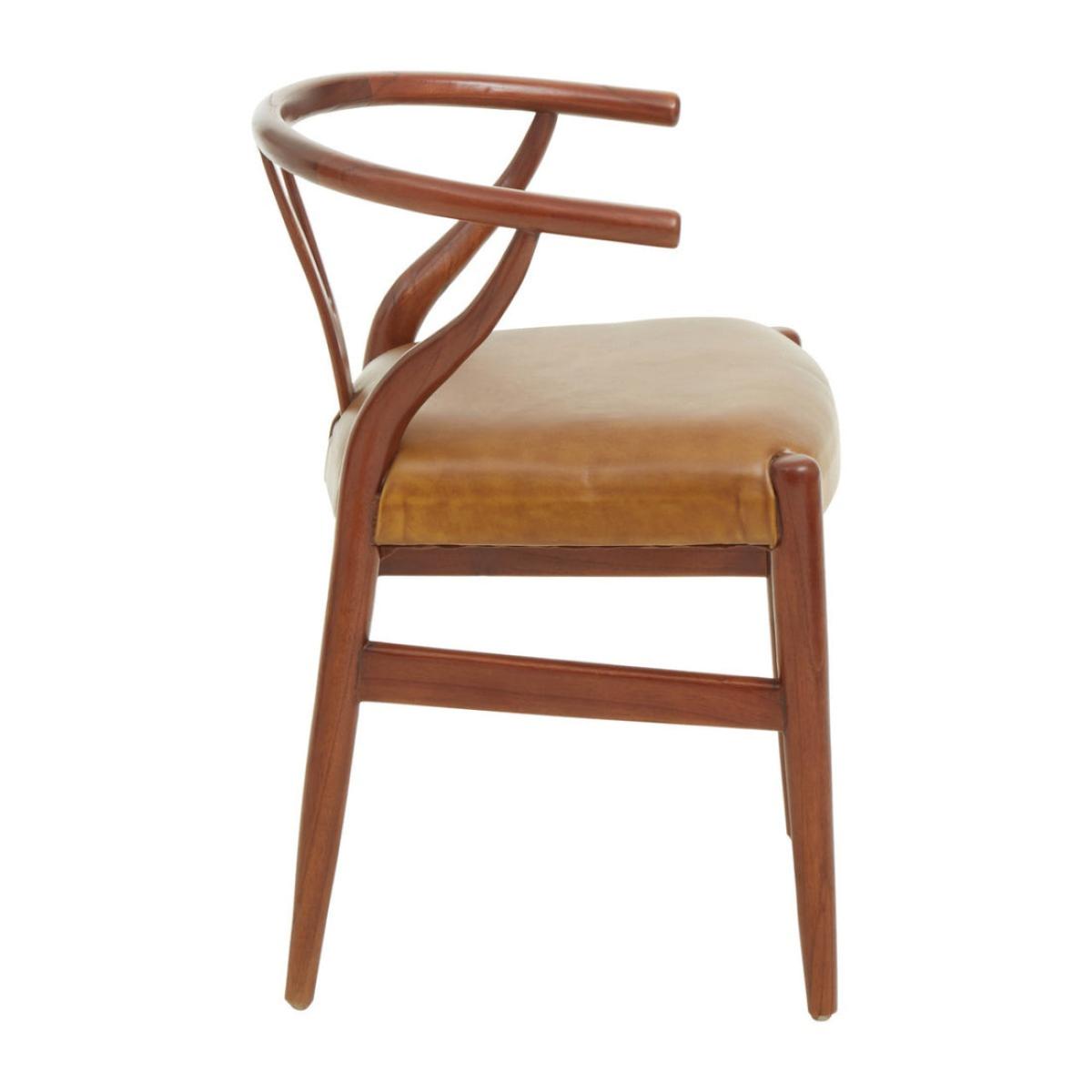 Olivia's Kendri Accent Chair in Brown Leather – image 3