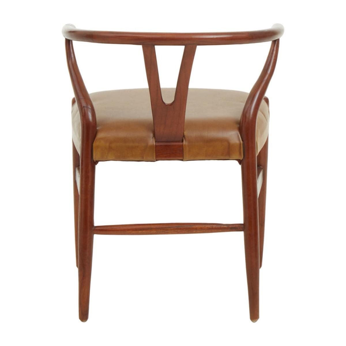 Olivia's Kendri Accent Chair in Brown Leather – image 4