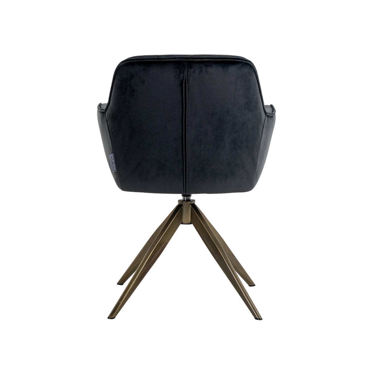 Richmond Aline Swivel Chair Antracite Velvet – image 4