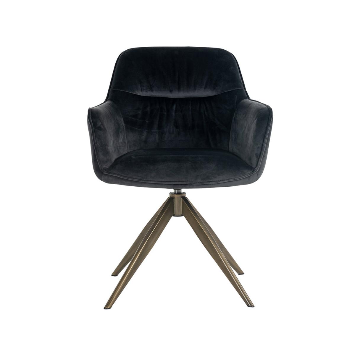 Richmond Aline Swivel Chair Antracite Velvet – image 5
