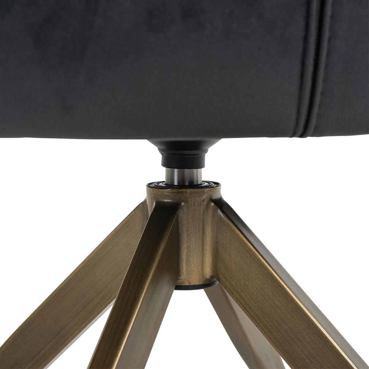 Richmond Aline Swivel Chair Antracite Velvet – image 7