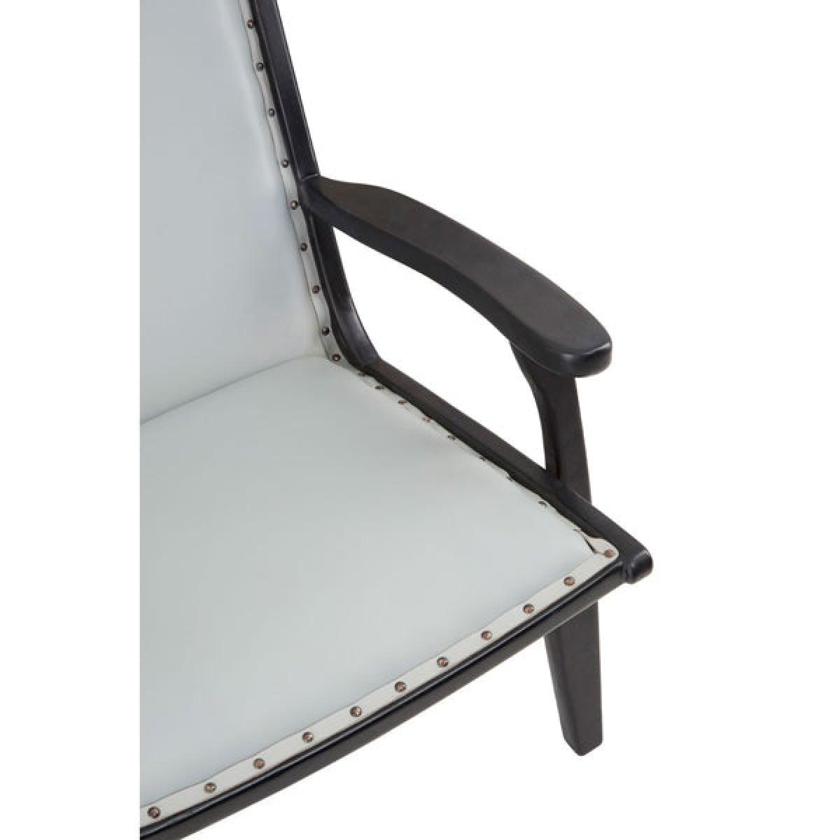 Olivia's Kate Leaned Occasional Chair Leather Grey – image 6