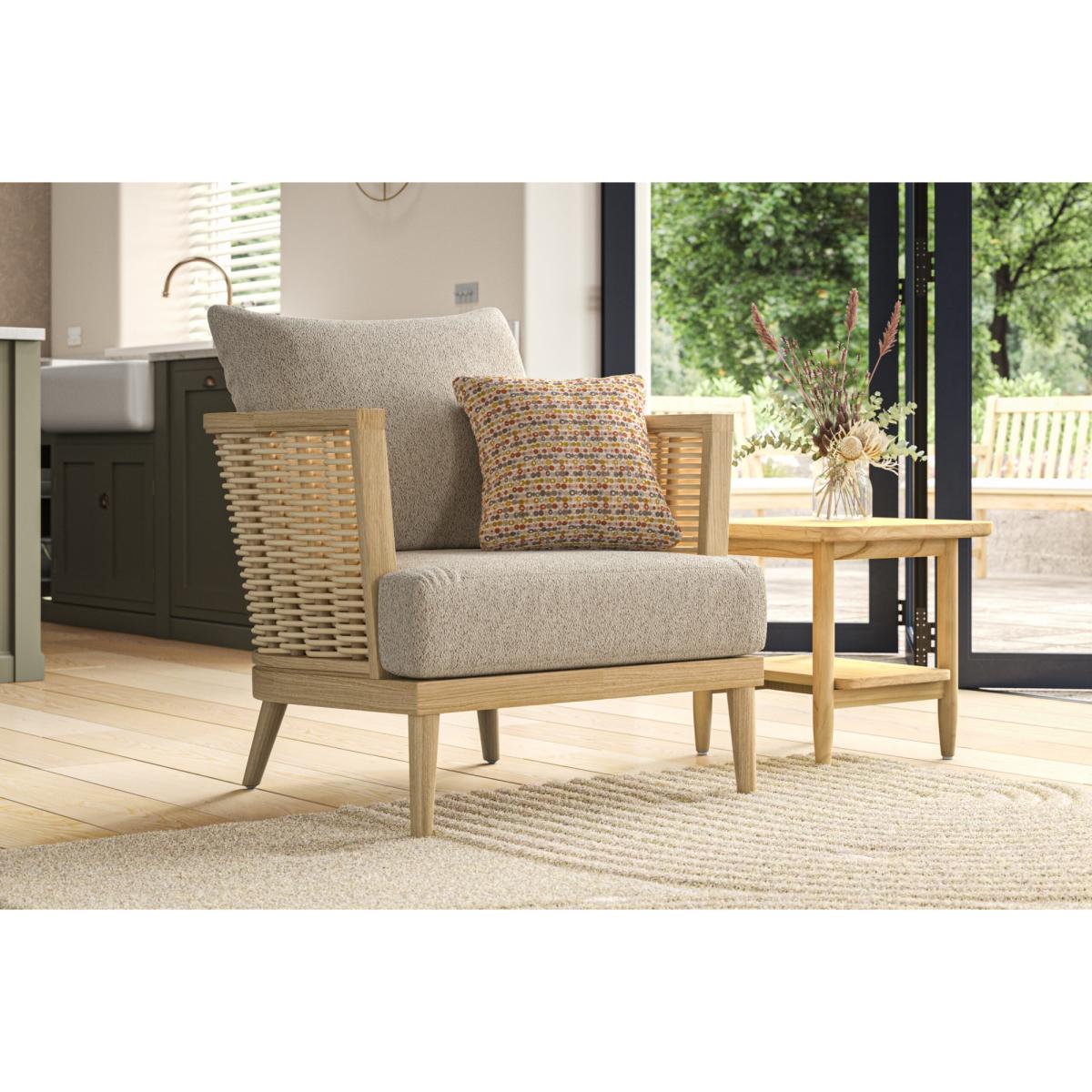 Daro Martinique Lounging Chair - Fabric Grade B In LightWood – image 2