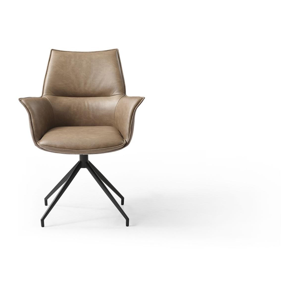 Turan Dining Armchair In Brown/Black – image 2