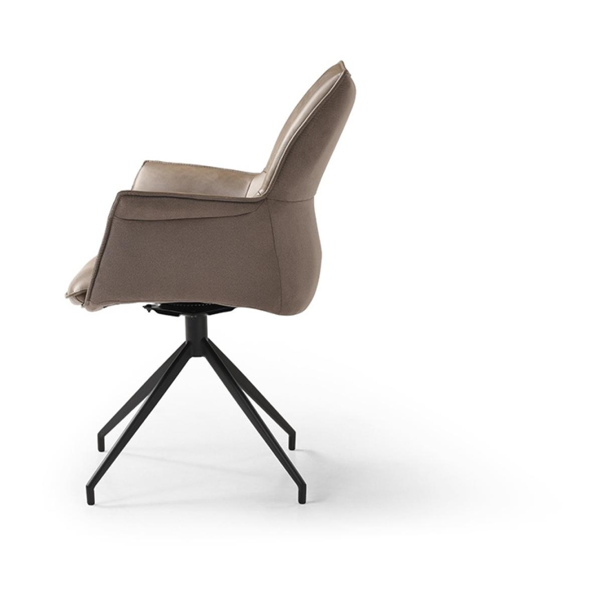 Turan Dining Armchair In Brown/Black – image 5