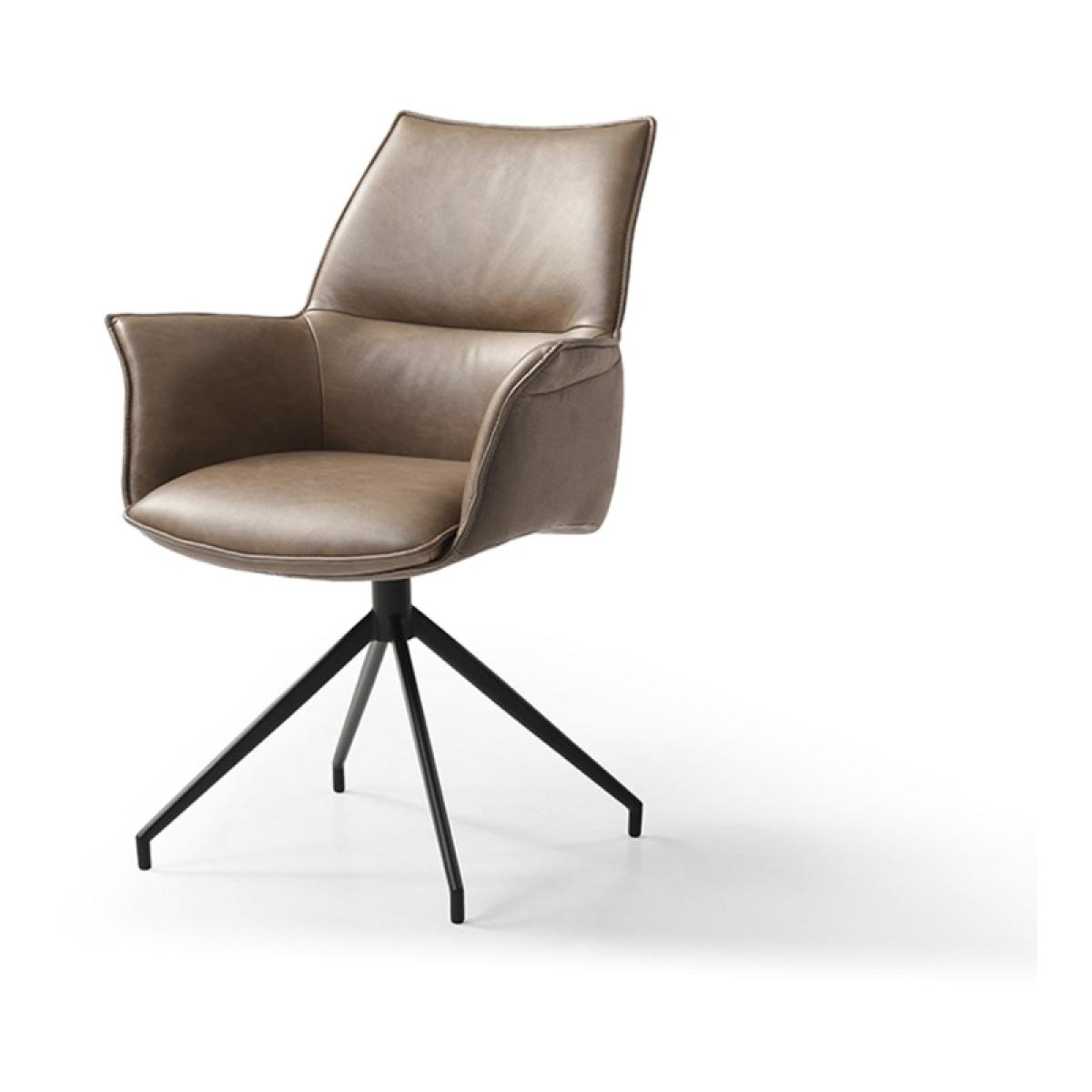 Turan Dining Armchair In Brown/Black – image 6