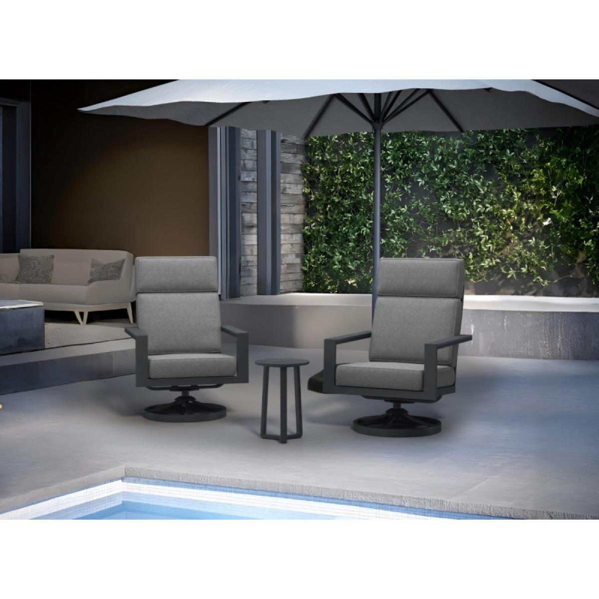 Supremo Melbury Dual Swivel Chair Set - Grey – image 2