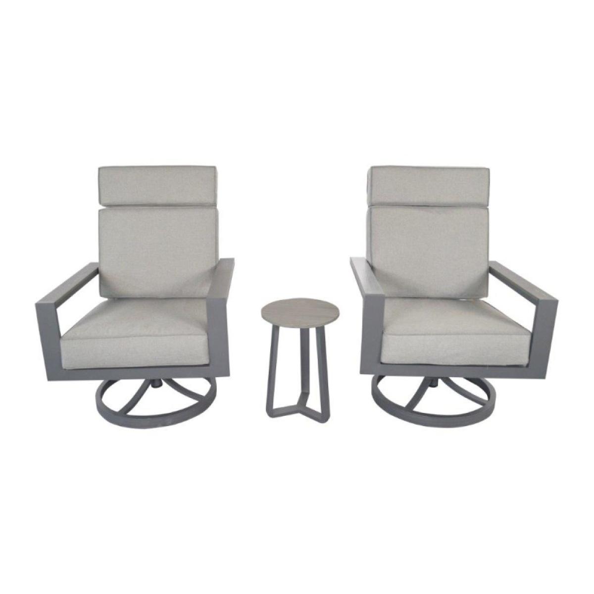 Supremo Melbury Dual Swivel Chair Set - Grey – image 3
