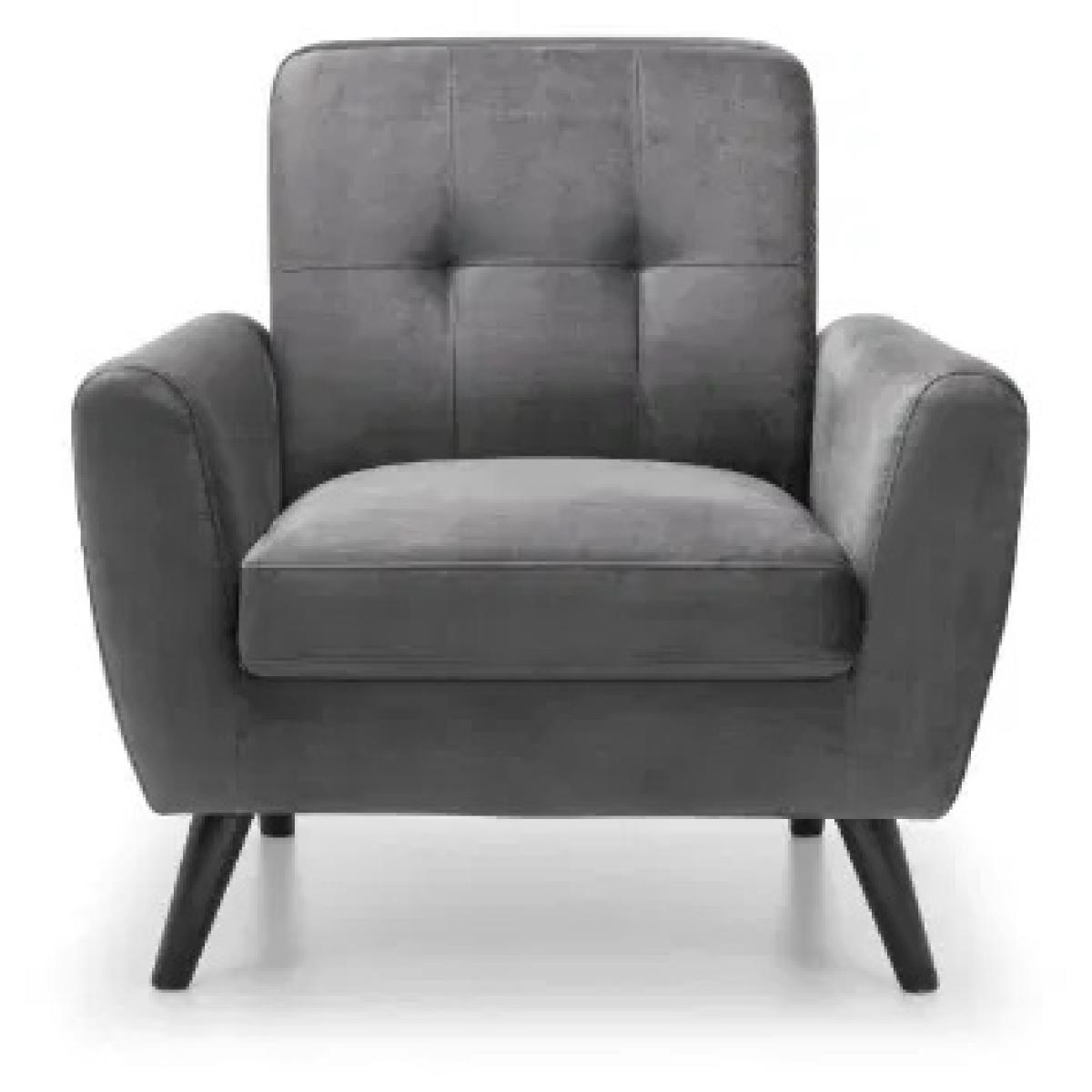 Julian Bowen Monza Chair - Dark Grey Velvet In DarkGrey – image 3