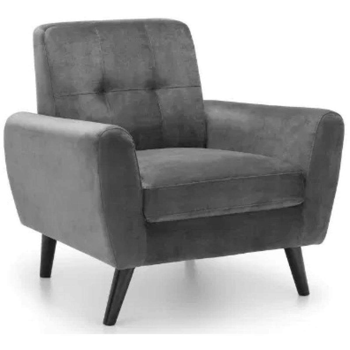 Julian Bowen Monza Chair - Dark Grey Velvet In DarkGrey – image 4