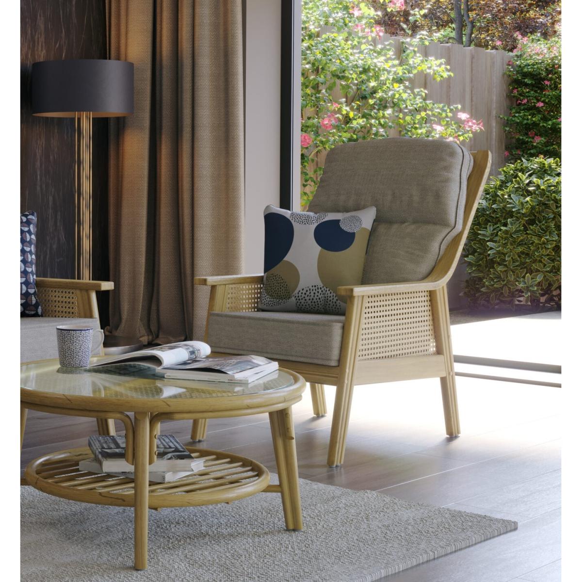 Daro Dingley Lounging Chair - Fabric Grade A In LightWood – image 2