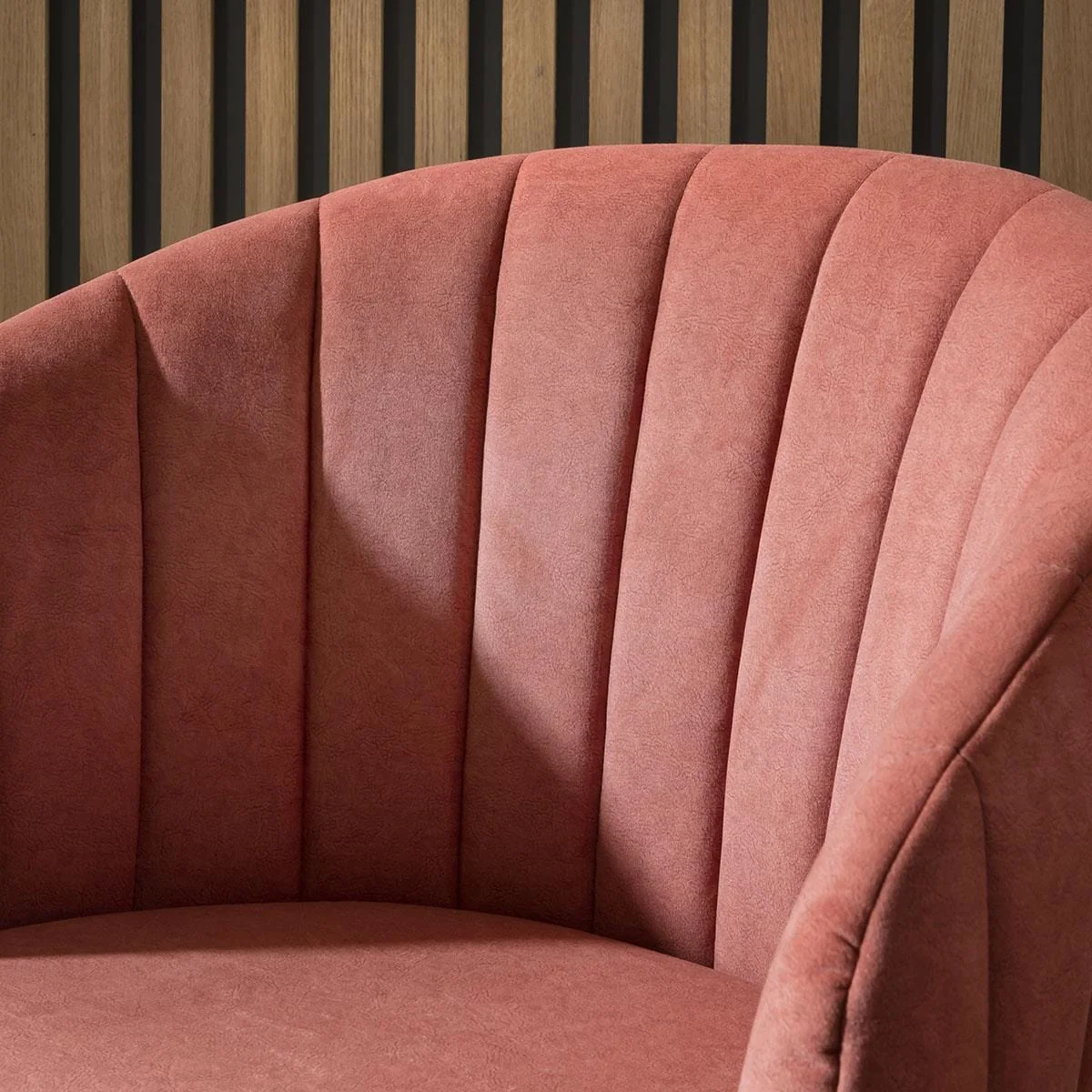 Set of 2 Modern Carver Dining Chairs Unique Pink Fabric Swivel Base – image 2