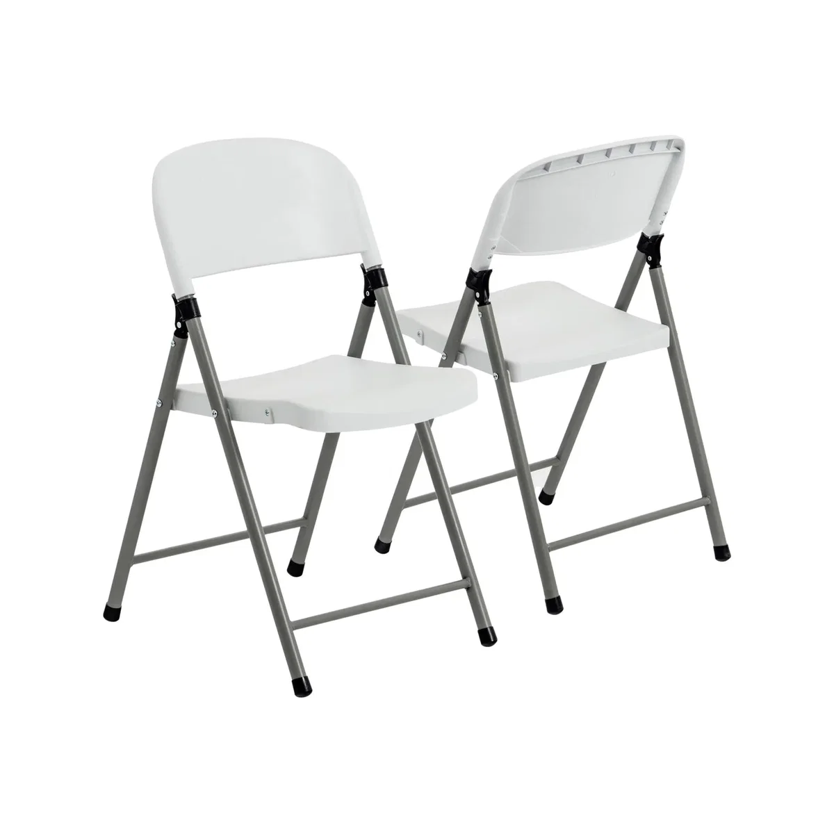 Folding Trestle Chairs - White - Pack of 4 - White – image 1