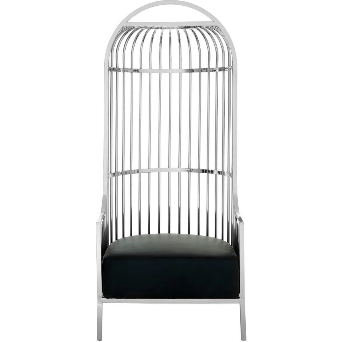 Eliza Silver Finish Dome Cage Chair - Silver – image 2