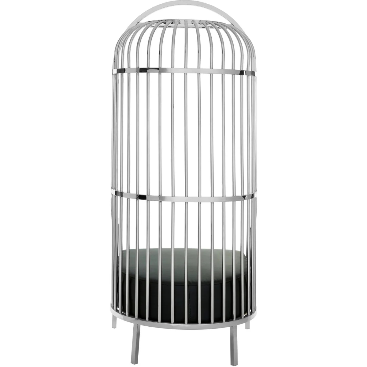 Eliza Silver Finish Dome Cage Chair - Silver – image 3