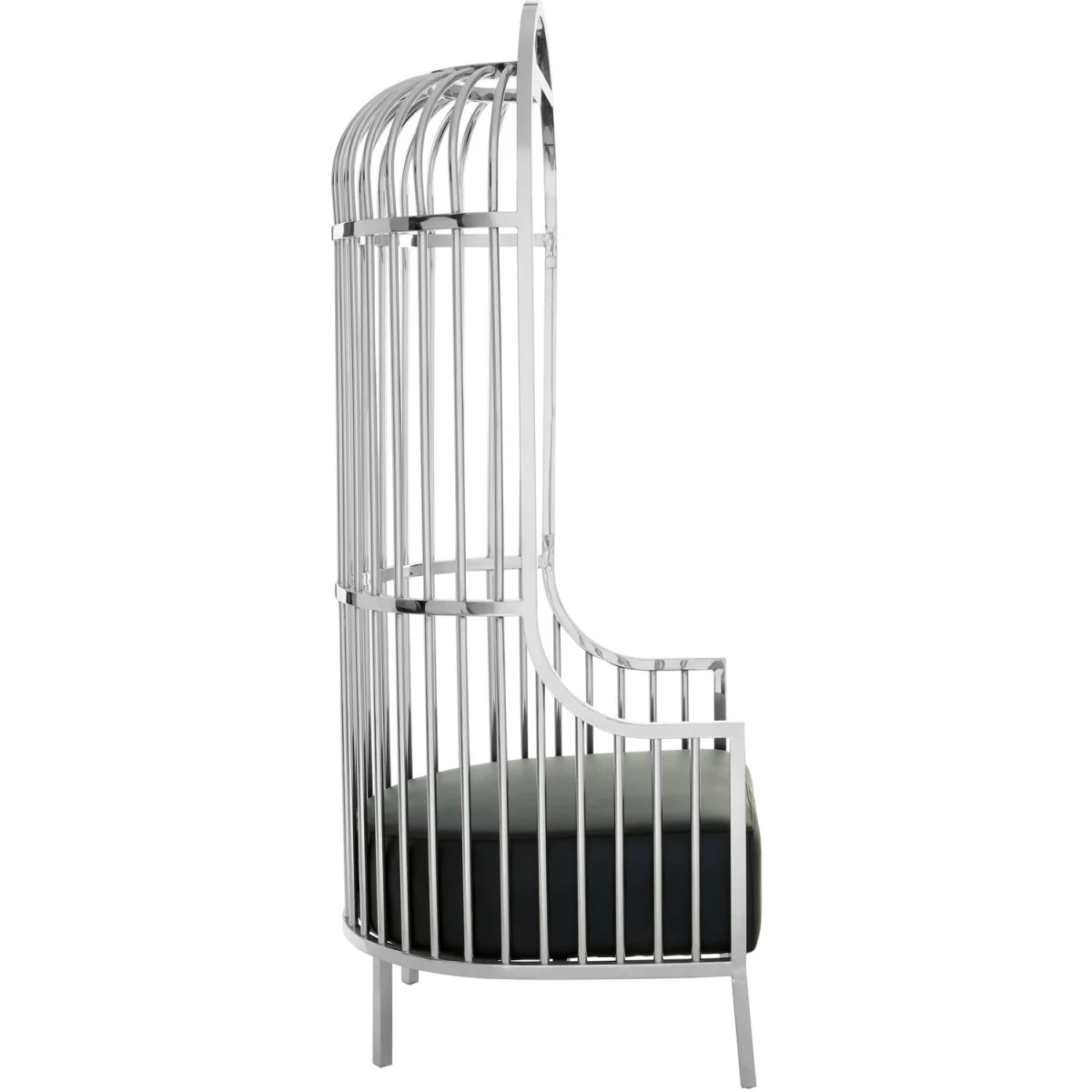 Eliza Silver Finish Dome Cage Chair - Silver – image 4