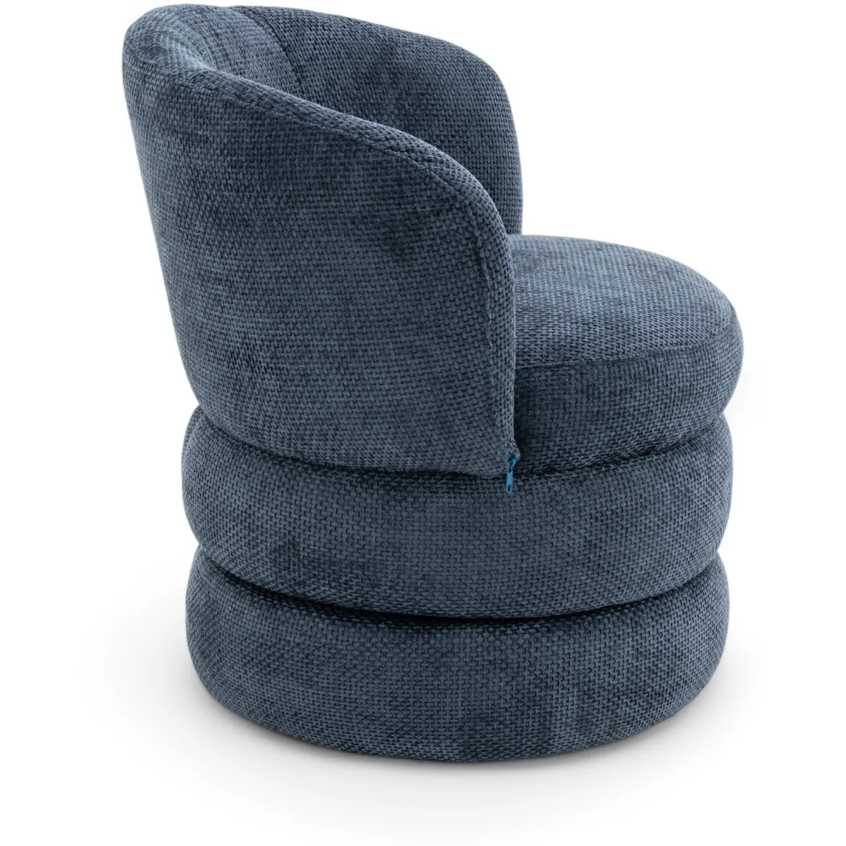 Woven Chenille Blue Tilly Accent Swivel Chair - Blue – image 2