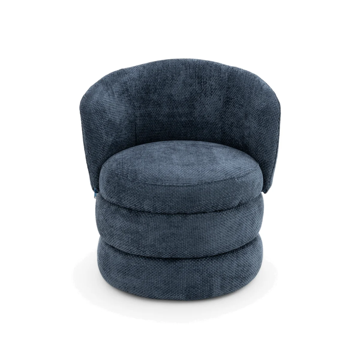 Woven Chenille Blue Tilly Accent Swivel Chair - Blue – image 1