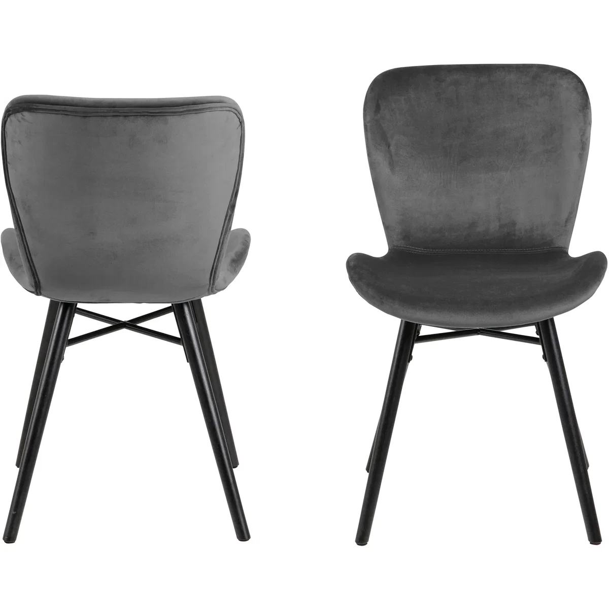 Corby Round Table White Marble Gold Base + 4 Batilda Dark Grey Chairs - White Marble & Gold & Dark Grey – image 3