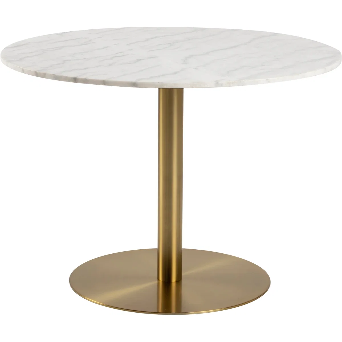 Corby Round Table White Marble Gold Base + 4 Batilda Dark Grey Chairs - White Marble & Gold & Dark Grey – image 8