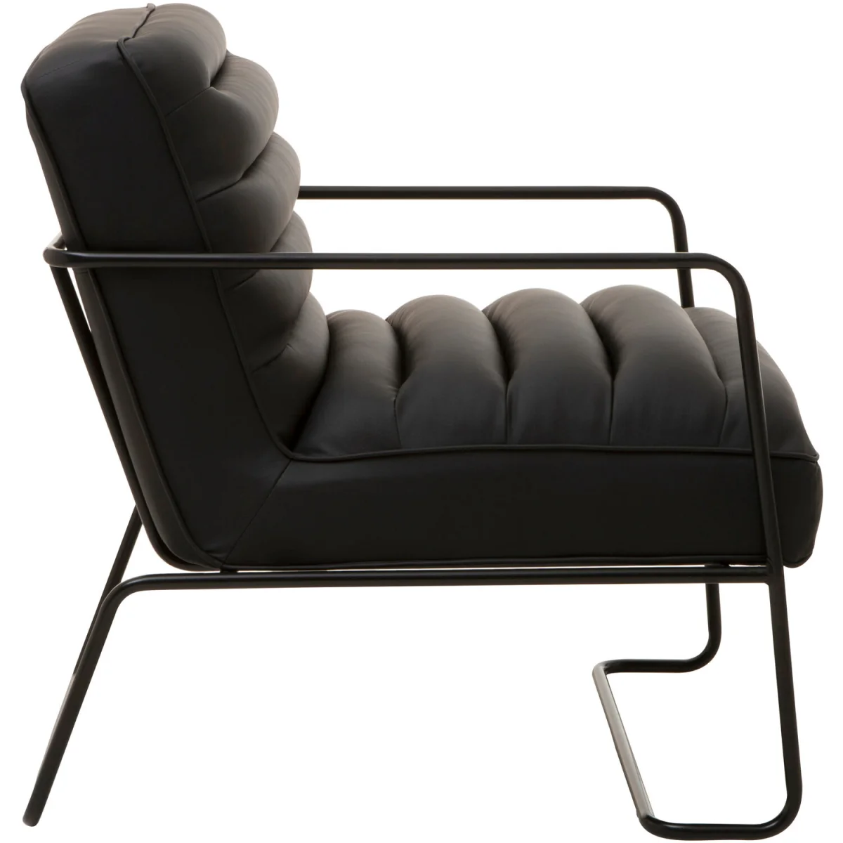 New Foundry Leather Effect Black Chair - Black – image 3