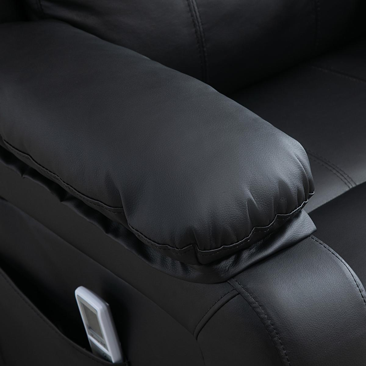 Electric Power Lift Recliner Chair Vibration Massage Sofa Lounge - Black – image 8