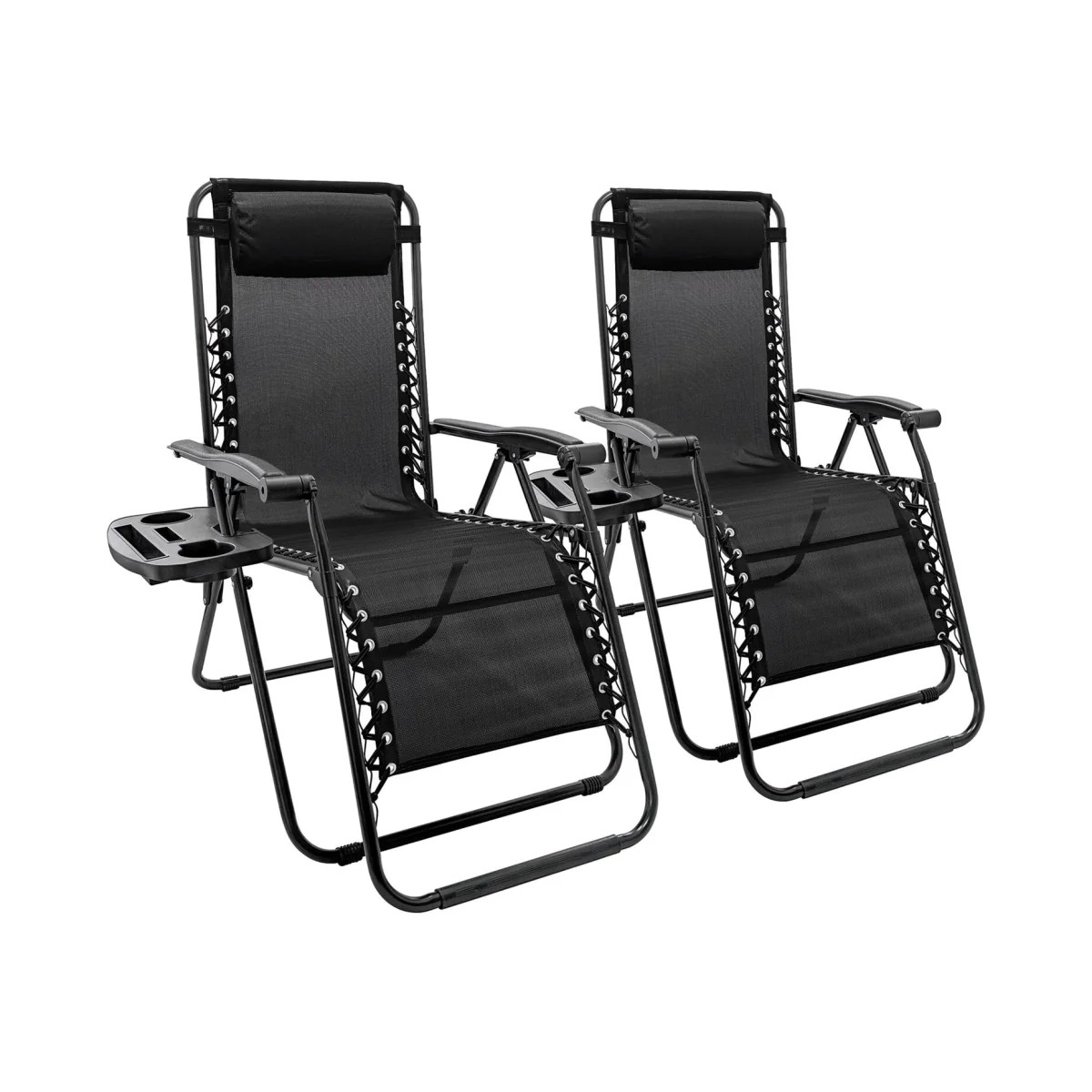 2 Piece Zero Gravity Chair Set - Black – image 1