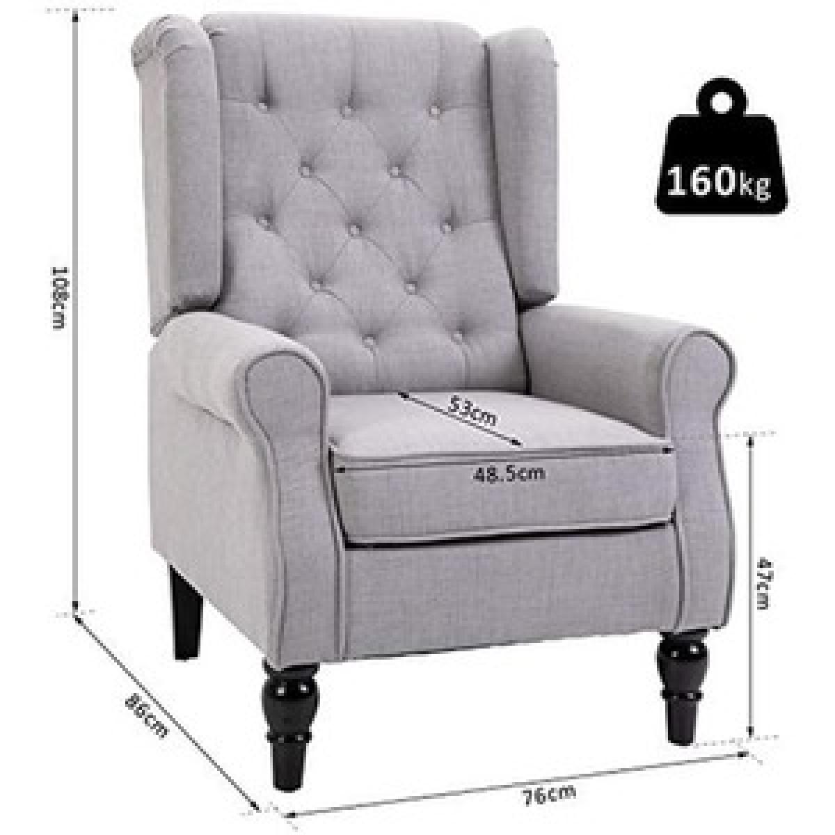 Tufted Accent Armchair Grey - Grey – image 11