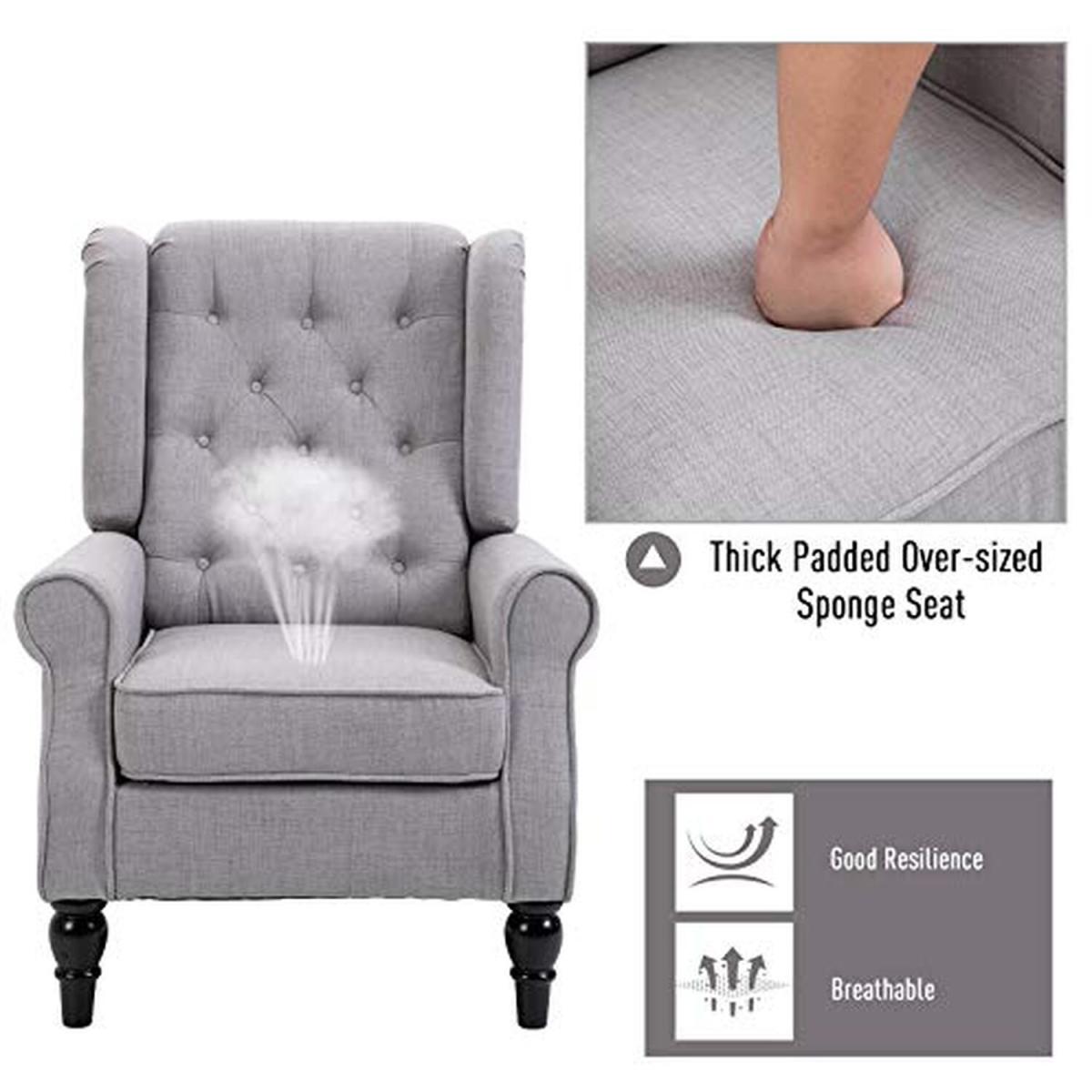 Tufted Accent Armchair Grey - Grey – image 7