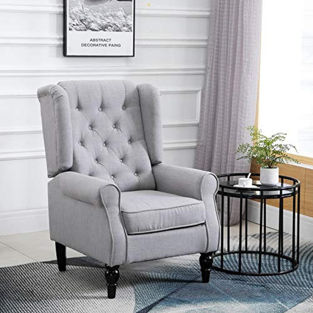 Tufted Accent Armchair Grey - Grey – image 10