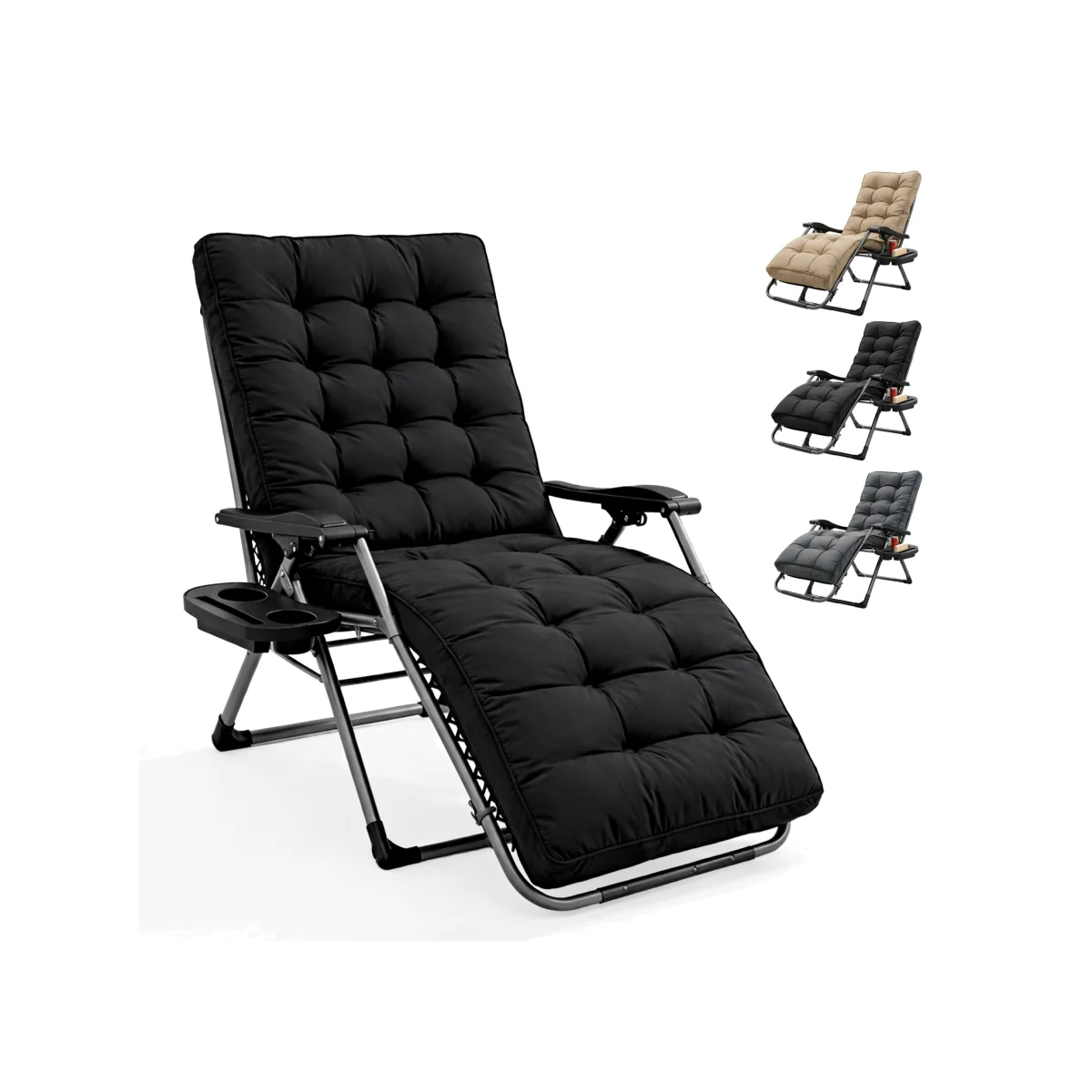 Keplin Square Tube Gravity Chair with Cushion – Extra Wide 72cm – image 1