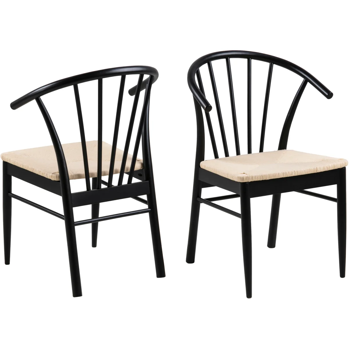 Montreux Round Ext Table Black 115-154 + 4 Cassandra Chairs Black - Black – image 5