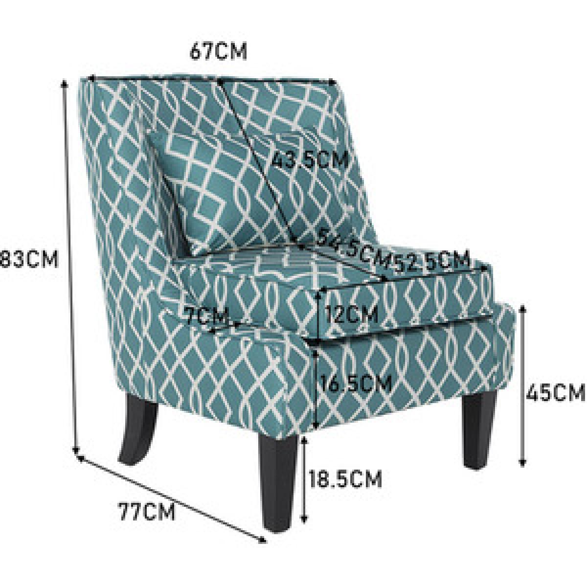 Armless Accent Chair - Floral – image 16