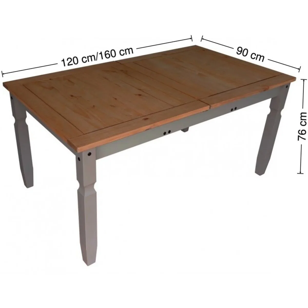Corona Small Extending Table 4 Chairs - Distressed Grey Wax – image 4