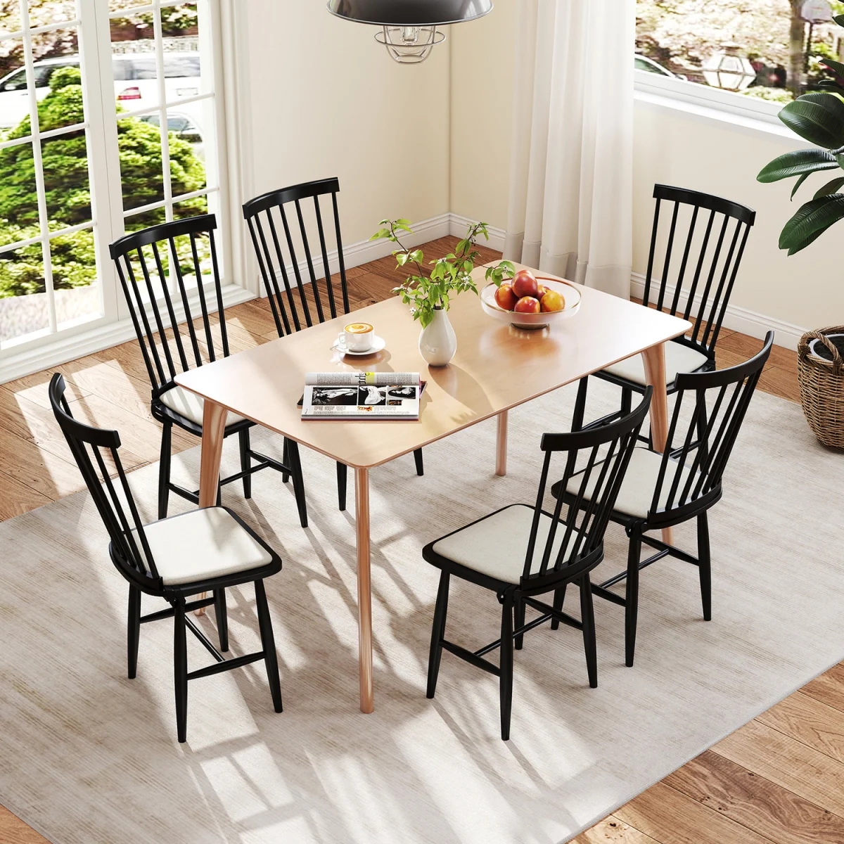 Set of 2 Farmhouse Wooden Chairs – image 7