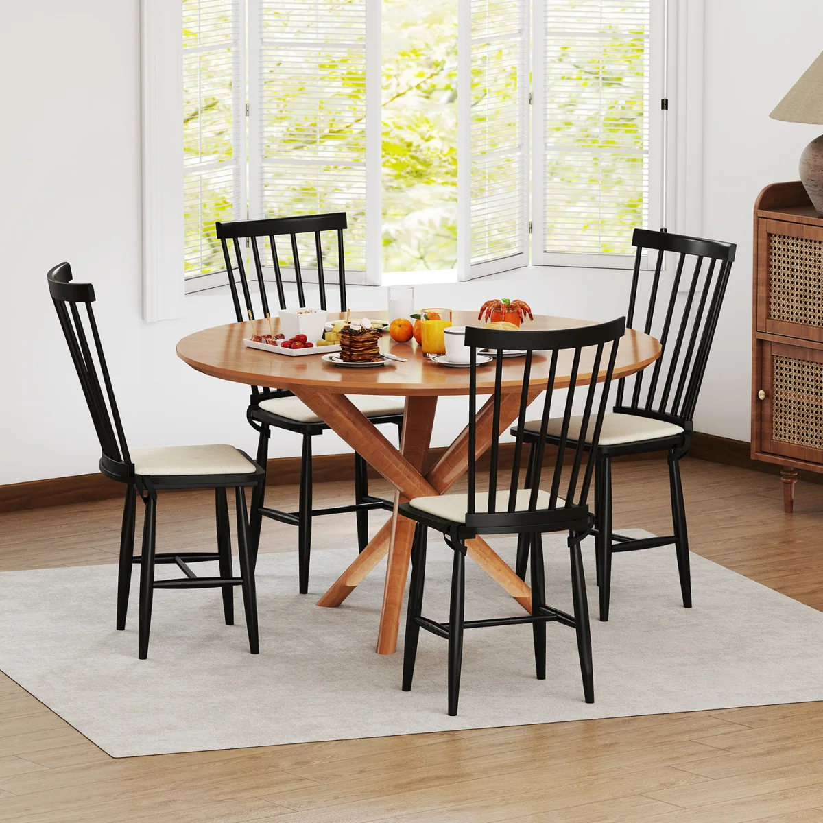 Set of 2 Farmhouse Wooden Chairs – image 8