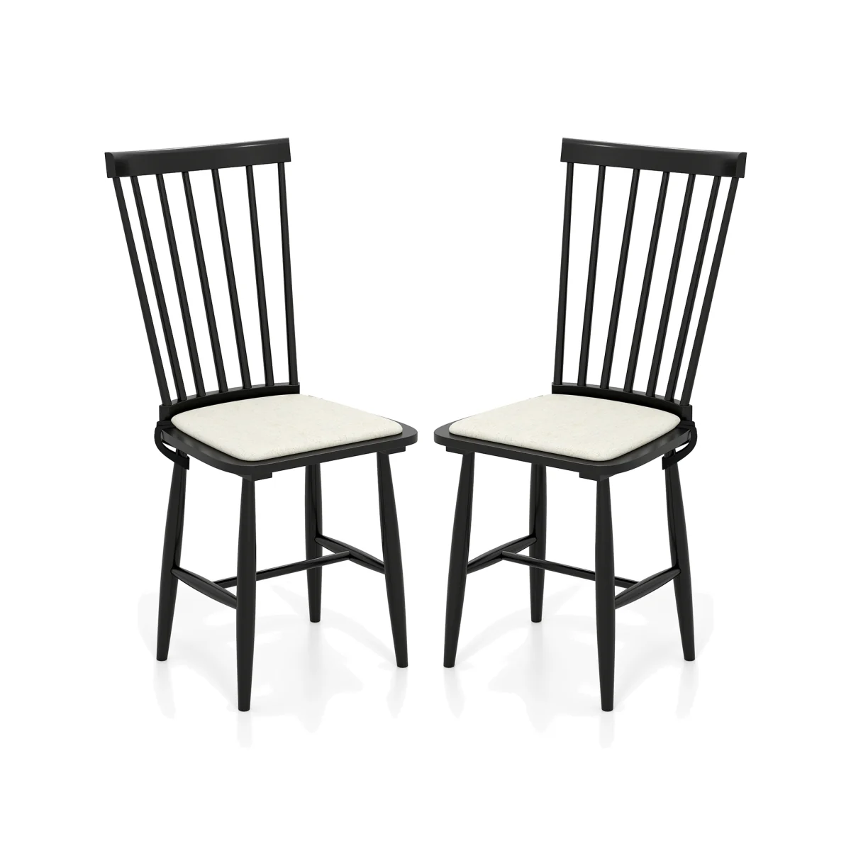 Set of 2 Farmhouse Wooden Chairs – image 1