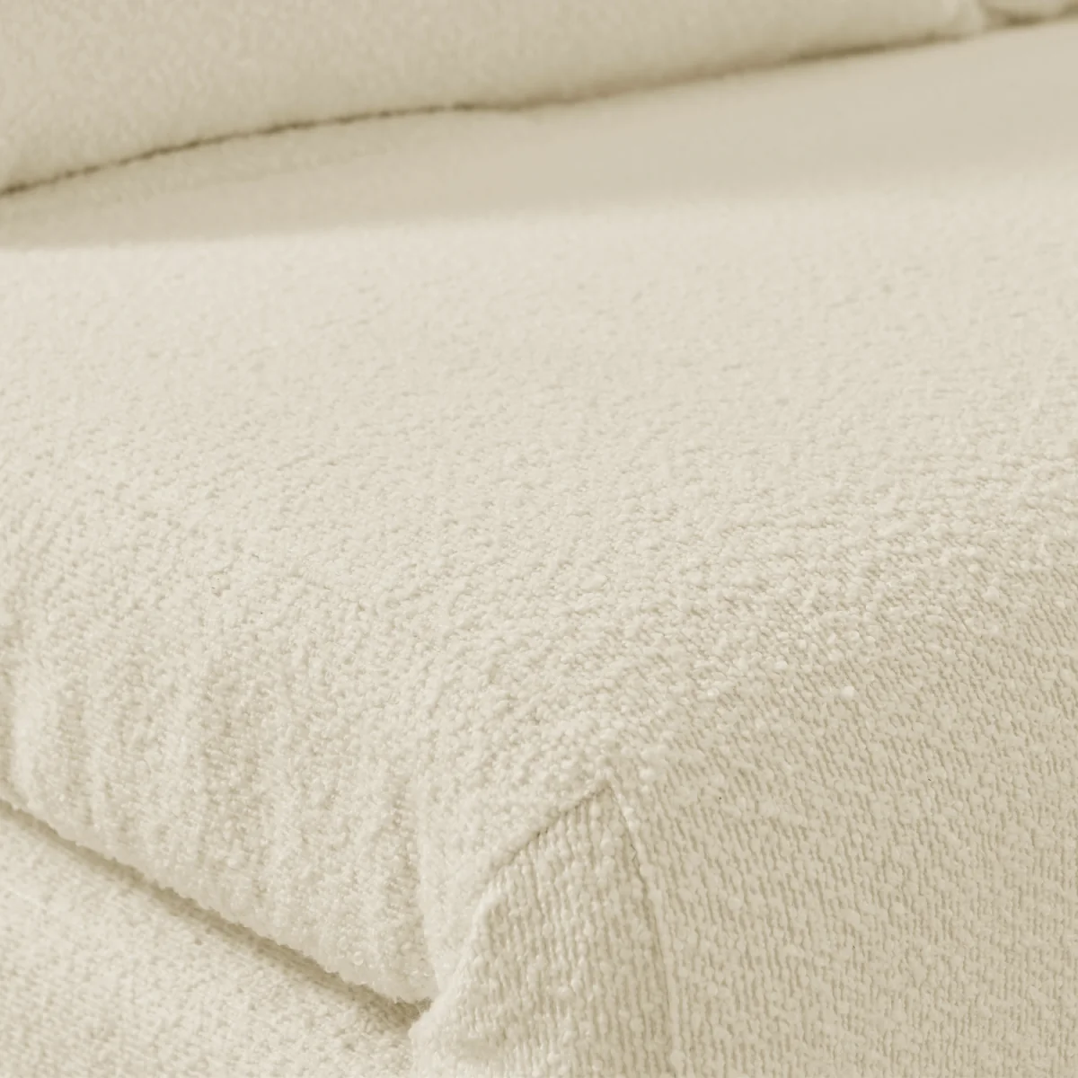 Bobby White Boucle Fabric Single Folding Sofa Bed Chair - White – image 4