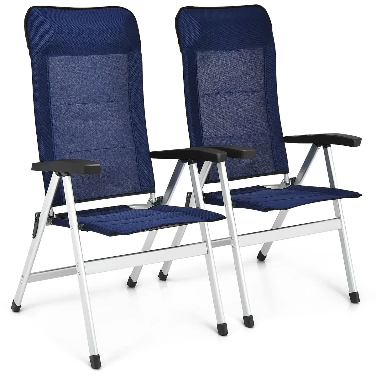 Costway 2-Piece Patio Folding Chairs - Blue – image 11
