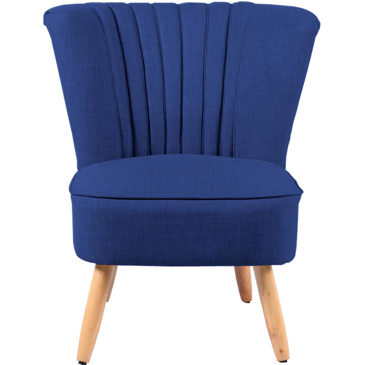 Cocktail Linen Accent Chair - Blue – image 2