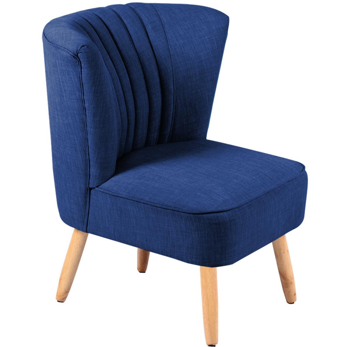 Cocktail Linen Accent Chair - Blue – image 3