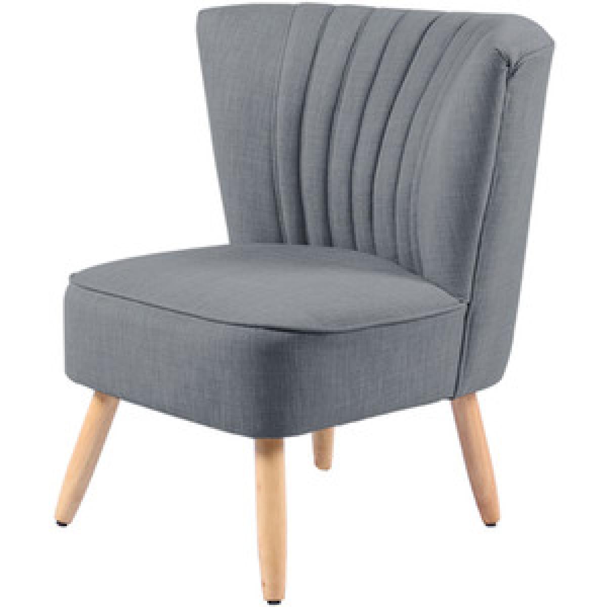 Cocktail Linen Accent Chair - Blue – image 6