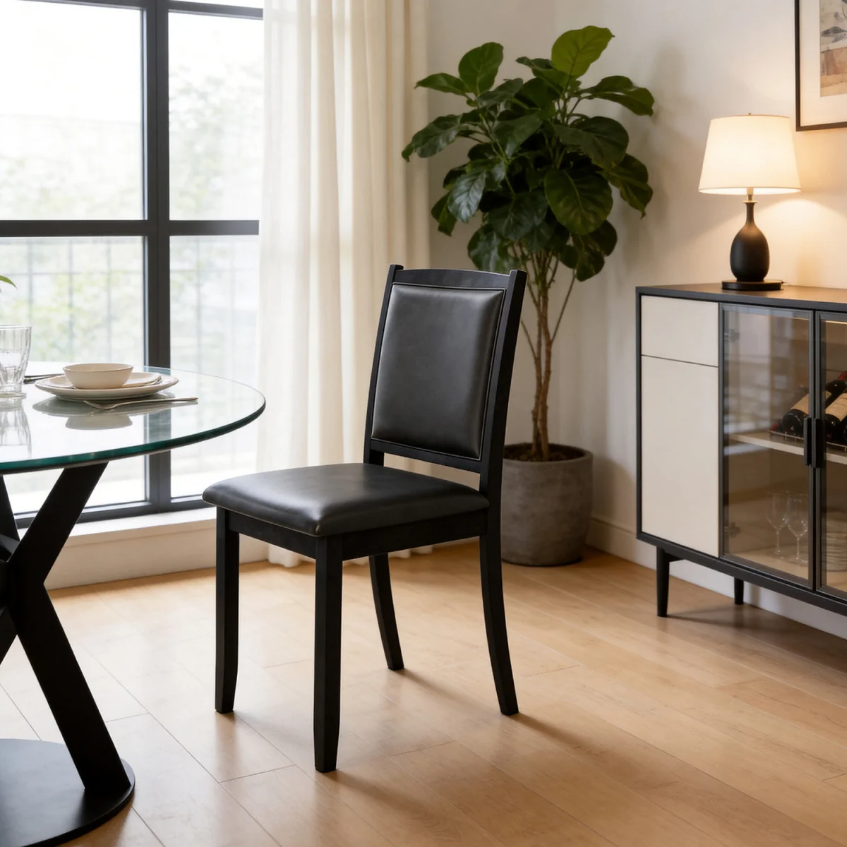 Mid-Century Armless Side Chair – image 7